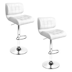 Picture of Leonard Bar Stool, White (Set of 2) Metal Resort Living