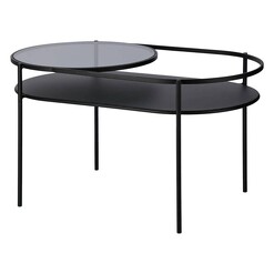 Picture of Leonid Glass Top Coffee Table Black Vida & Co.
