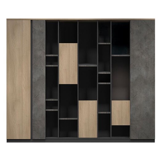 Picture of Leonide Display Unit MDF Acacia/Carbon Grey Iniko