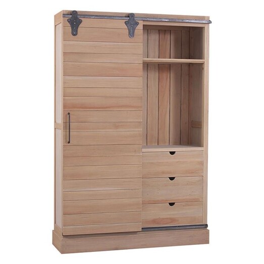Picture of Leslie Wooden Cupboard Mahogany Bleached Wood Mise En Scene Picture of Leslie Wooden Cupboard Mahogany Bleached Wood Mise En Scene