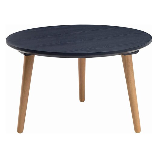 Picture of Lester Round Coffee Table, Marine Blue Wood Iniko