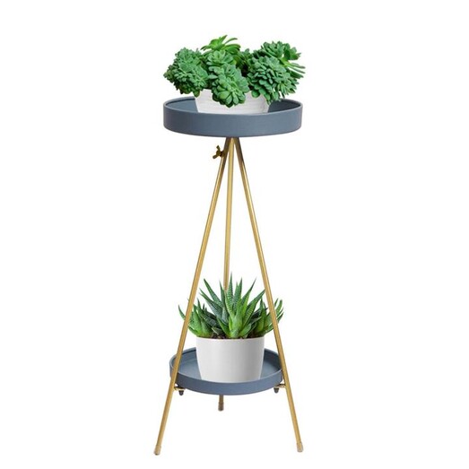 Picture of Levede Plant Stand 2 Tiers Outdoor Indoor Metal Flower Pots Rack Garden Gold Picture of Levede Plant Stand 2 Tiers Outdoor Indoor Metal Flower Pots Rack Garden Gold