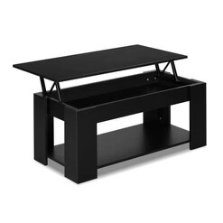 Picture of Lift Up Top Coffee Table Storage Shelf Black