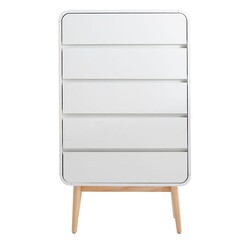 Picture of Lilibeth Chest of 5 Push-to-Open Drawers in Brown by E-living