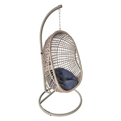 Picture of Lindsey Hanging Egg Chair Wicker Beige Living by Design