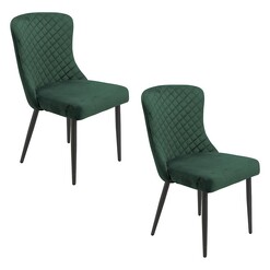 Picture of Lindsey Set of 2 Velvet Dining Chairs in Emerald by Bay Road Designs