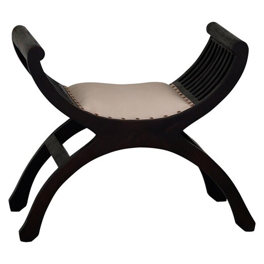 Picture of Lingon Timber Stool, Chocolate Mahogany Kayu Estate Picture of Lingon Timber Stool, Chocolate Mahogany Kayu Estate