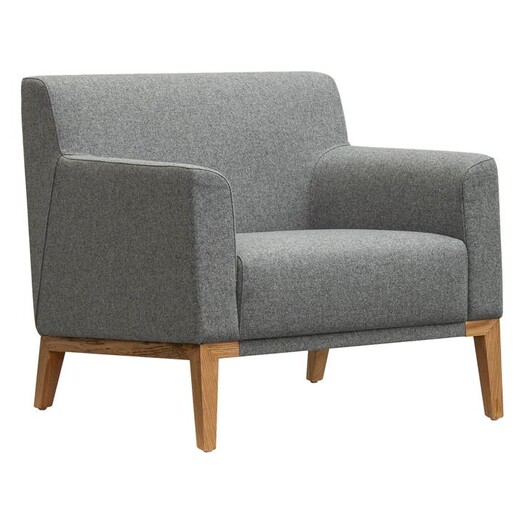 Picture of Lisbon Wool Upholstered Lounge Chair with Oak Legs Assorted Satara