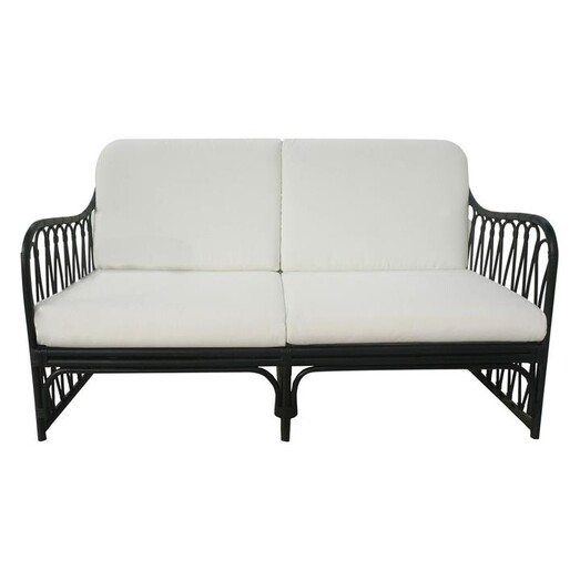 Picture of Lisel 2.5 Seater Rattan Sofa Solid White/Navy Mise En Scene