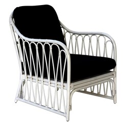 Picture of Lisel Rattan Lounge Chair, Black Black/Beige Mise En Scene