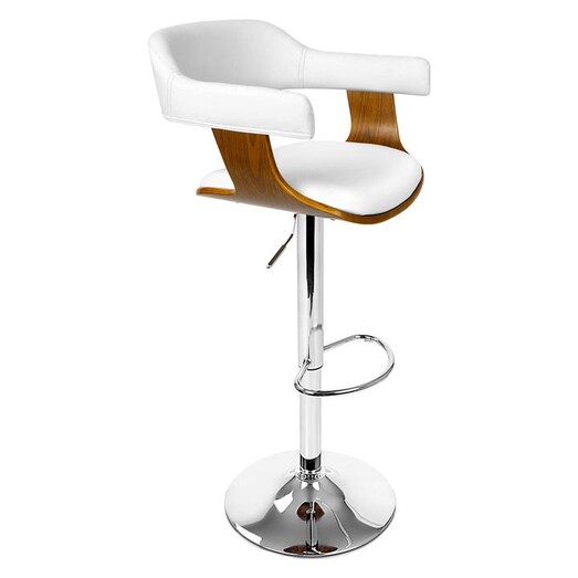 Picture of Lisman Bar Stool Faux Leather White Resort Living