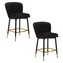 Picture of Lissi Set of 2 Velvet Bar Stools Assorted Bay Road Designs