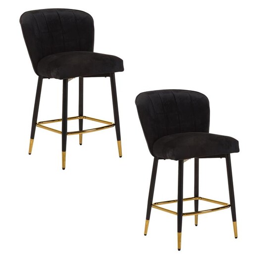 Picture of Lissi Set of 2 Velvet Bar Stools Assorted Bay Road Designs