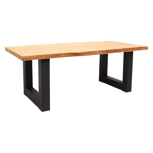 Picture of Live Edge Dining Table Wood Natural/Black Hudson Furniture
