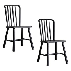 Picture of Liya Dining Chair, Black (Set of 2) Wood Castle Road Interiors
