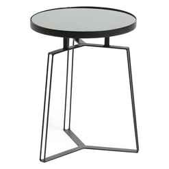 Picture of Lizza Glass Top Side Table Black Vida & Co.