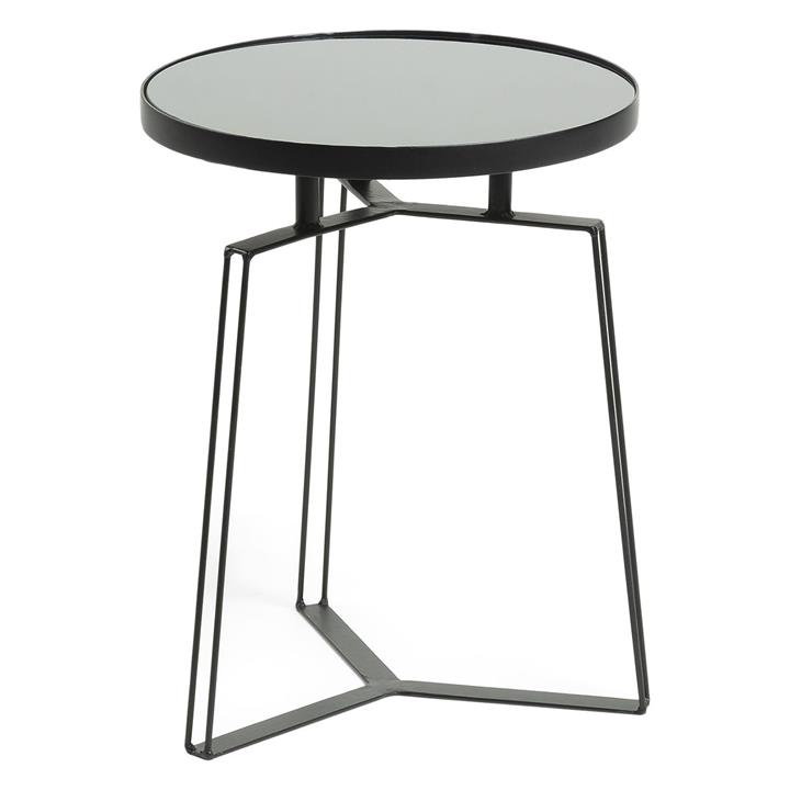 Picture of Lizza Glass Top Side Table Black Vida & Co.