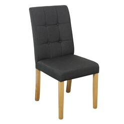 Picture of Lodge Upholstered Dining Chair in Timber/Black by Dover Mason