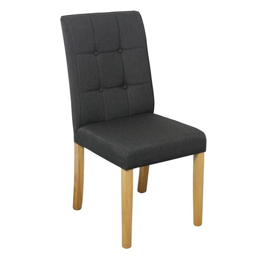 Picture of Lodge Upholstered Dining Chair in Timber/Black by Dover Mason