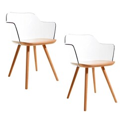 Picture of Lois Crystal Dining Chair (Set of 2) in Brown by casabona