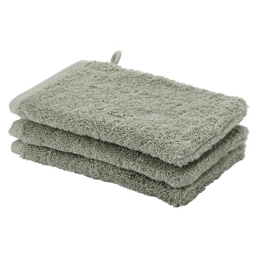 Picture of London Egyptian Combed Cotton Wash Mitt in Green by Aquanova