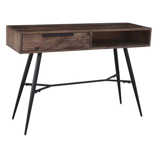 Picture of London Timber Console Table Wood Rustic Oak/Black Dover Mason