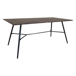 Picture of London Timber Dining Table Wood Rustic Oak/Black Dover Mason