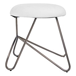 Picture of Loop Low Stool Fabric White/Bronze MARMO