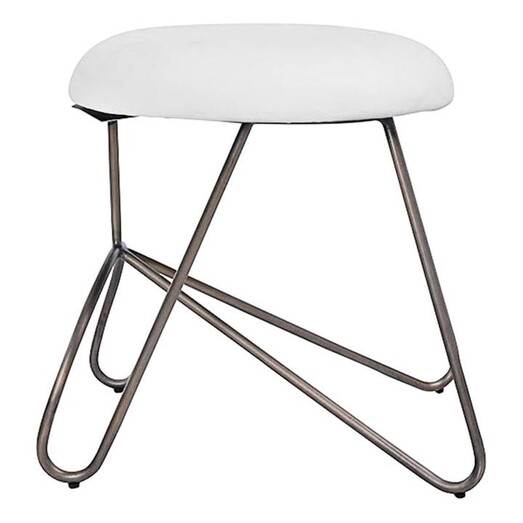 Picture of Loop Low Stool Fabric White/Bronze MARMO Picture of Loop Low Stool Fabric White/Bronze MARMO