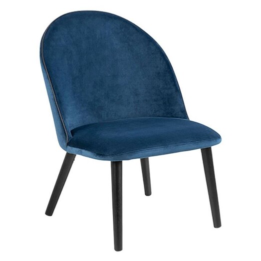 Picture of Lorain Velvet Lounge Chair Navy Blue/Black Iniko Picture of Lorain Velvet Lounge Chair Navy Blue/Black Iniko