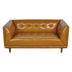 Picture of Louis 2 Seater Sofa Faux Leather Tan Citron Life