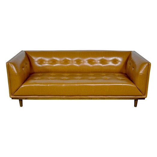 Picture of Louis 3 Seater Sofa Faux Leather Tan Citron Life