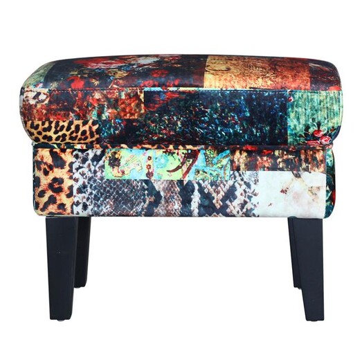 Picture of Louis Digital Print Patchwork Ottoman Velvet Dover Mason