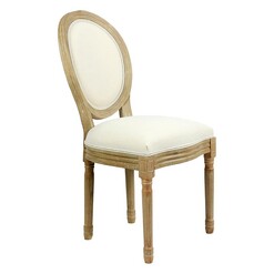 Picture of Louis Set of 2 Upholstered Timber Dining Chairs in Beige by Homeflex