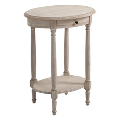 Picture of Louis XVI Timber Side Table Beech Wash White Emporium Oggetti