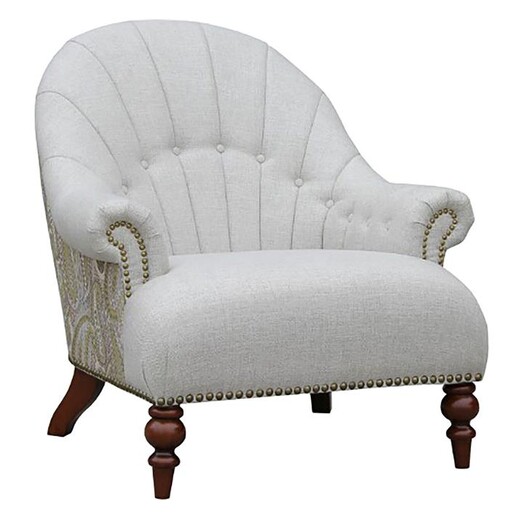 Picture of Louisa Armchair, Paisley Fabric Beige/Paisley Dover Mason