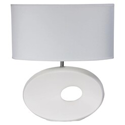 Picture of Louise Table Lamp in White by Oriel Lighting