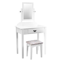 Picture of Lovegood Dressing Table with Stool Wood White Resort Living
