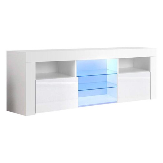 Picture of Lowe LED Entertainment Unit, 145cm Chipboard White Resort Living Picture of Lowe LED Entertainment Unit, 145cm Chipboard White Resort Living