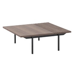 Picture of Lowell Coffee Table, Small MDF Walnut/Black Iniko