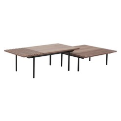Picture of Lowell Nesting Tables (Set of 2) MDF Black/Walnut Iniko