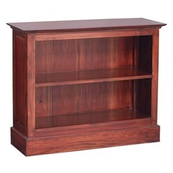 Picture of Luas 2-Shelf Bookshelf in Dark Brown by Kayu Estate