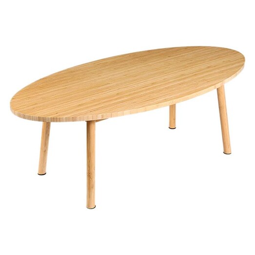 Picture of Lucina Oval Bamboo Coffee Table in Natural by LiFETCH