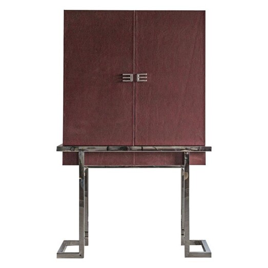 Picture of Luella Leather Cocktail Cabinet Stainless Steel Mahoghany Castle Road Interiors Picture of Luella Leather Cocktail Cabinet Stainless Steel Mahoghany Castle Road Interiors