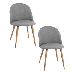 Picture of Luiso Dining Chair, Set of 2 Fabric Light Grey Resort Living