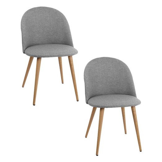 Picture of Luiso Dining Chair, Set of 2 Fabric Light Grey Resort Living