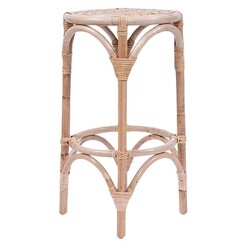 Picture of Lulu Rattan Bar Stool in Natural by Abide Interiors