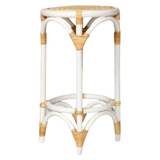 Picture of Lulu Rattan Bar Stool in White by Abide Interiors Picture of Lulu Rattan Bar Stool in White by Abide Interiors