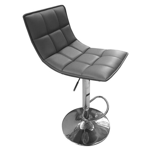 Picture of Lunar Faux Leather Bar Stool Grey HOMESTAR