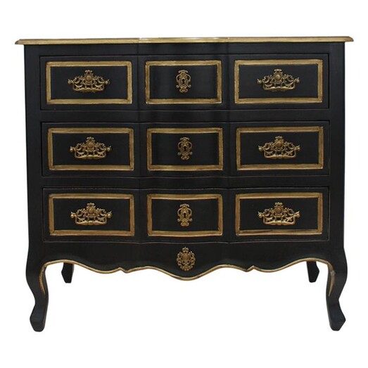 Picture of Luxori Chest of Drawers Wood Black/Gold Dasch Design Picture of Luxori Chest of Drawers Wood Black/Gold Dasch Design
